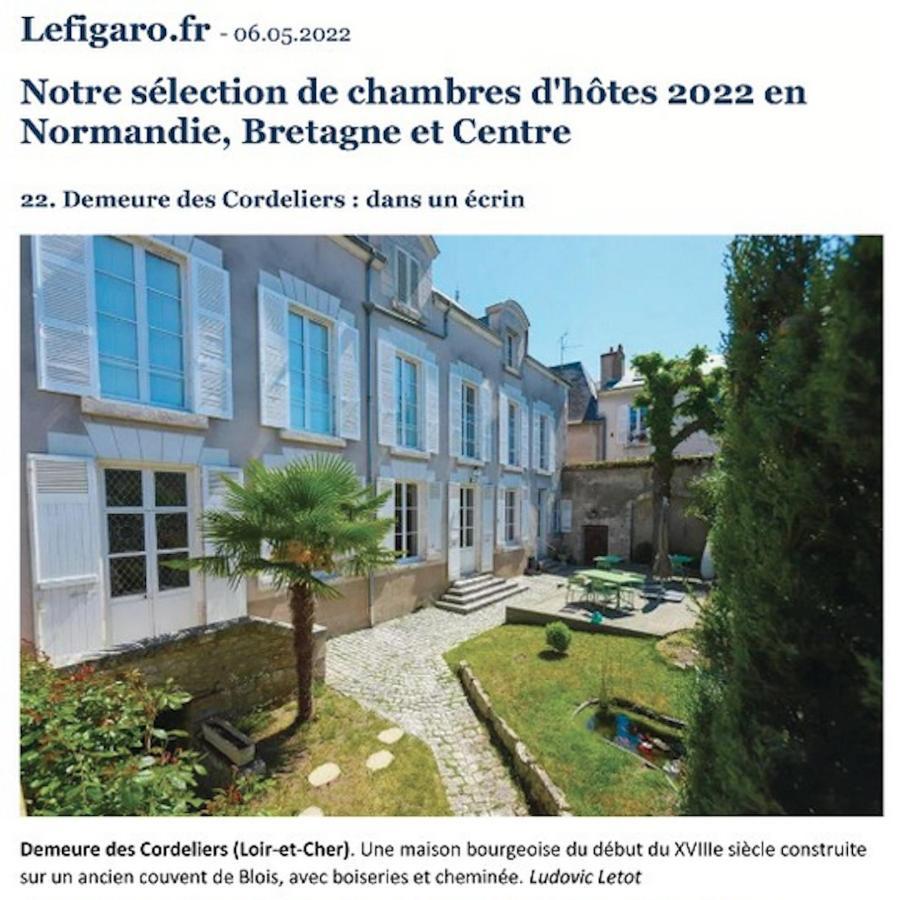 Demeure Des Cordeliers Avec Parking Prive Bed & Breakfast Blois Exterior photo